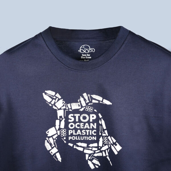 Stop Ocean Plastic Pollution Turtle Tee - Image 3