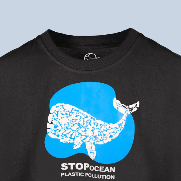 Stop Ocean Plastic Pollution Whale Tee - Image 3